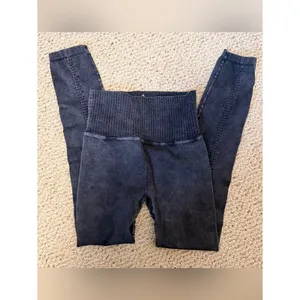 Free People Movement Good Karma Washed‎ Black Leggings S NWOT thumbnail 8