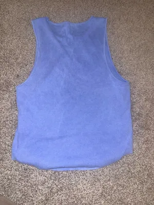 aerie Ribbed Tank Top in Periwinkle Blue thumbnail 3