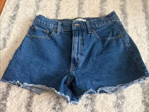 Abercrombie & Fitch Blue Denim Jean Shorts thumbnail 1