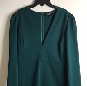 Lulus dark emerald green body-con long sleeve dress size large ladies NWT thumbnail 3