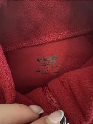 Columbia Women's Red Quarter-Zip Fleece Pullover thumbnail 2