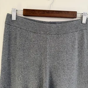 Nuuds Pull On Ribbed Knit Sweater Pants Wide Leg Elastic Waist Loungewear Sz M‎ thumbnail 5