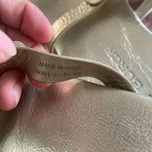 Tory Burch Gold Miller Sandals with Signature Medallion thumbnail 6