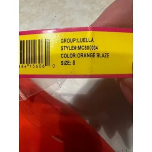 Catherines Orange Blaze Mock Wrap Skirt Sz 8 NWT thumbnail 4