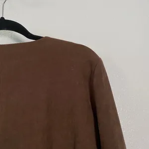 Brown Vegan Suede Jacket 14WP Goblincore Forest Fairy Cottagecore Western Boho thumbnail 6