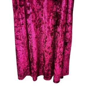 Altar’d State Burgundy Red Crushed Velvet Choker Dress Size Medium thumbnail 9
