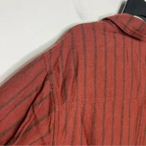 Promesa 100% cotton casual button down shirt raw hem rust women’s‎ size medium thumbnail 8