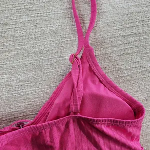 Freshwater O-Ring Cutout Tankini Top Sz L Pink Ribbed Keyhole Cami Bathing Suit thumbnail 8
