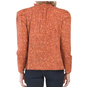 House of Harlow 1960 Puff Shoulder Long Sleeve Printed Top Size M thumbnail 9