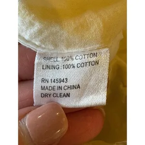 Color Me Courtney Shirt Women Small Yellow White Gingham Cropped Kris Top Boho‎ thumbnail 11