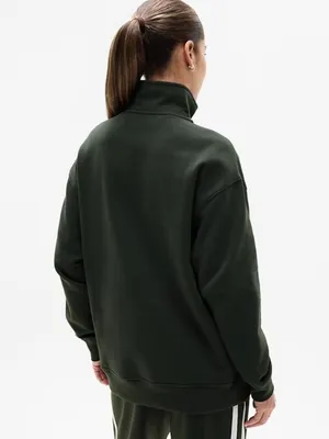 New Athleta M Forever Fleece 1/4 Zip Sweatshirt Elm Green Medium thumbnail 6