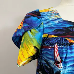 Royal Hawaiian Creations VTG Sunset Island Midi Dress S Tropical Aloha thumbnail 5