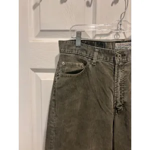VTG‎ Abercrombie & Fitch Wide Leg Corduroy Pants Olive Green Wmns 12 Made in USA thumbnail 2