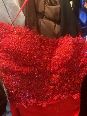 Red maxi formal dress Size 2 thumbnail 3