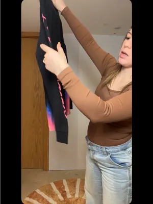 Hollister Black Long Sleeve Tee with Pink & Blue Dip-Dye thumbnail 6