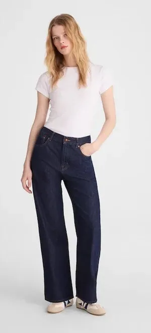 Madewell The Perfect Vintage Wide-Leg Jean in Airy Denim Rinse Wash US 27 NWT thumbnail 1