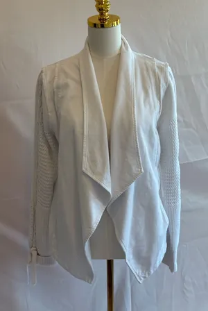 Leo & Nicole White Lightweight Knit Cardigan thumbnail 1