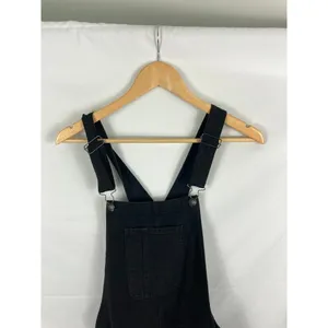 Black Distressed Short Overalls Size Small thumbnail 4
