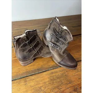 Freebird Brown Leather Grecko Ankle Boot‎ Sz 10 thumbnail 2
