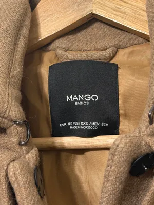 MANGO Double Layer Wool Blend Coat Size XS Brown Tan thumbnail 4