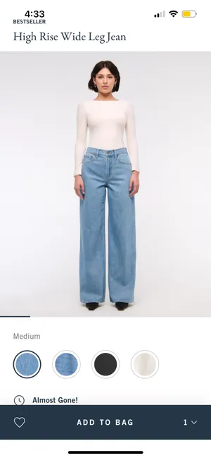 Abercrombie Wide-Leg Jeans High-Rise thumbnail 3
