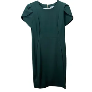 Calvin Klein Dark Green‎ Tulip Sleeve Stretch Crepe Sheath Dress Size 12 thumbnail 4