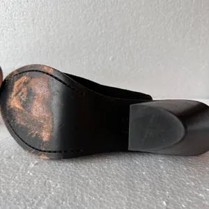 Frye Courtney Suede Slingback Heeled Mule Bootie Women's 10B Black 3.5" Heel thumbnail 10