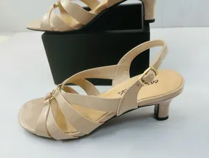 Easy Street Beige Strappy Heels thumbnail 2