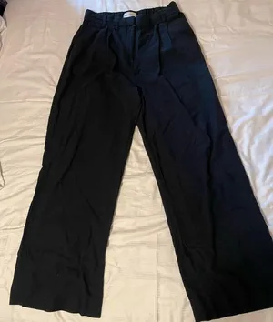 Abercrombie Linen blend tailored wide leg pant X2 thumbnail 4