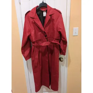 London Fog By Wamsutta Thinsula Lined Red Trench Coat Woman’s 8 Regular thumbnail 5