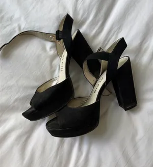 Anne Klein 4” Chunky Black High Heels thumbnail 1