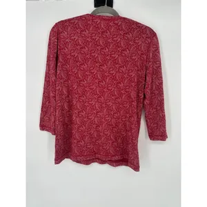 LRL Lauren Jeans Co Womens Ruffled Top Size L‎ Western Cowgirl Boho Lace Up thumbnail 4