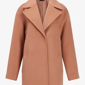 Express Wool-Blend Cocoon Coat Winter Peacoat Trench Tan NWT thumbnail 3