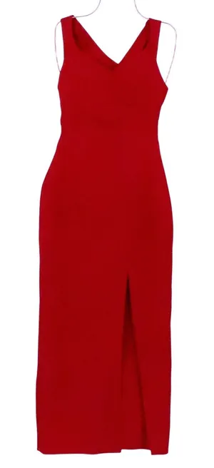 Vintage 90s Y2K Crisscross Back Maxi Dress Womens Size XS Red Formal Evening thumbnail 1