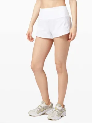 Lululemon Speed Up High Rise White Shorts Size 14 NWT thumbnail 2