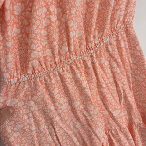 Loft Lightweight Peach Colored Floral Dress thumbnail 4