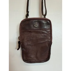 Harbour 2nd Crossbody Bag Womens OS Brown Leather Anchor Logo Small Boho Utility thumbnail 3