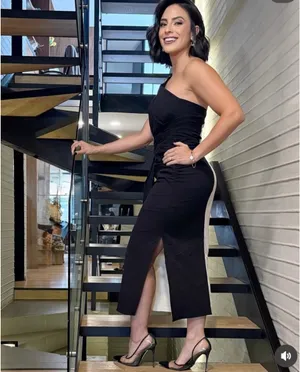 Zara Black and White One-Shoulder Midi Dress with Ring Detail thumbnail 2