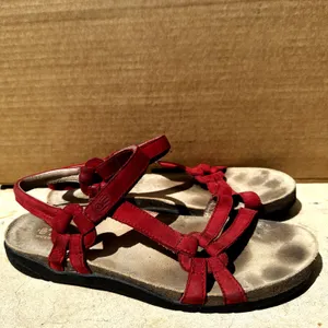 Teva Ventura Cork Sandals 6389 Strap Leather Flat Slip On Waterproof Red Size 10 thumbnail 2