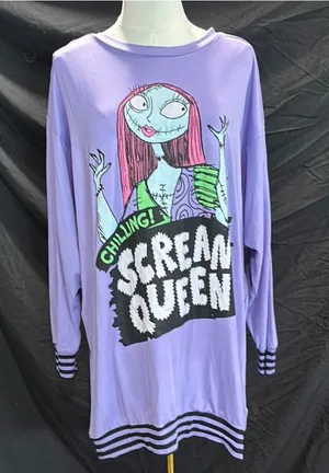 Disney Lavender Scream Queen Tunic with Pink & Mint Graphic thumbnail 1