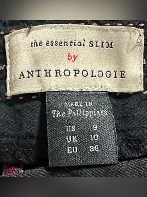 Anthropologie The Essential Slim Striped Pants size 6 thumbnail 7