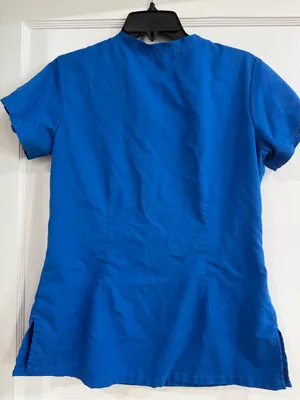 Grey's Anatomy Women's V-Neck Scrub Top in Bright Blue thumbnail 6