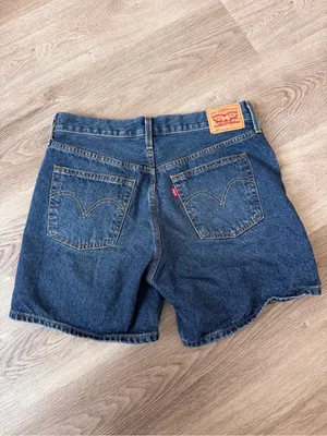 Levi’s 501 Denim Blue Jean Button Fly Shorts Women’s 31 Dark Wash thumbnail 2
