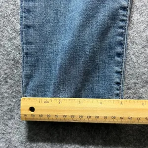 Levi's 721 High Rise Skinny‎ Jeans 32 Distressed Denim Blue Light Wash thumbnail 4