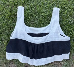 Haute Hippie Colorblock Pattern Square Neckline Crop Top thumbnail 3
