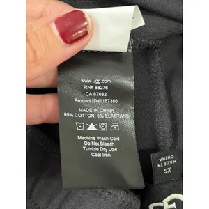 UGG Women's Phaedra Short Gray Elastic Drawstring Flounce Ruffle Lounge XS thumbnail 8