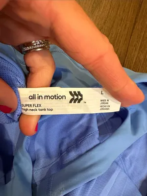 All in Motion Super Flex High Neck Blue Athletic Tank Top Large NWT - C30-140 thumbnail 3