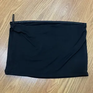 NEW! Express strapless black crop top bandeau size medium thumbnail 6
