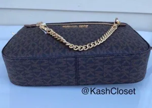 Michael Kors Brown Chain Crossbody Large Purse thumbnail 7