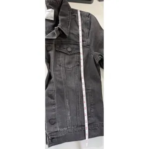 Old Navy Womens Small Washed Black Denim‎ Trucker Jacket Jean Jacket S thumbnail 6